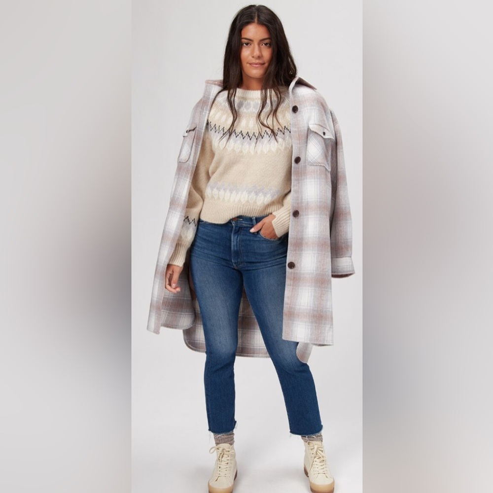 Women's Cream Patterned Sweater - Picture 12 of 12